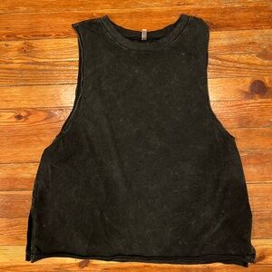 EUC Free People Hot Shot Relaxed Set, Dark Gray/Light Black, XL